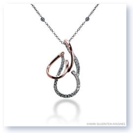 Mark Silverstein Imagines 18K White and Rose Gold Dual Layer Design Diamond Pendant