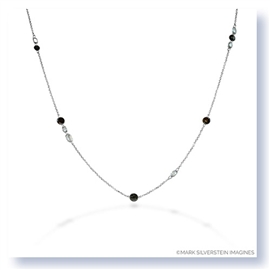 Mark Silverstein Imagines 18K White Gold and Platinum Fancy Colored and White Rose Cut Diamond Necklace