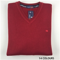 ZAZZI Wool Acrylic V Neck Jumper - 01-8874