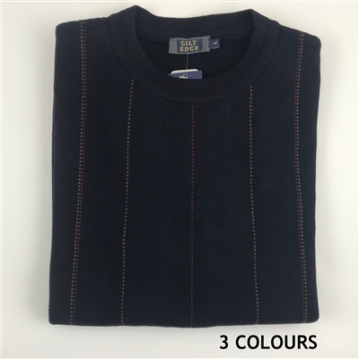 GILT EDGE Wool Acrylic Crew Neck