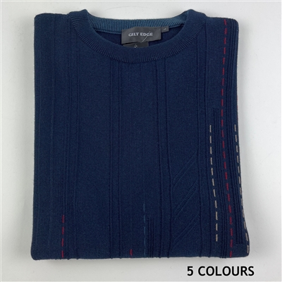 GILT EDGE Wool Acrylic Crew Neck