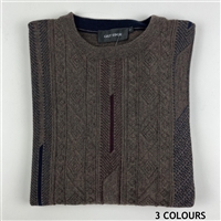 GILT EDGE Wool Acrylic Crew Neck