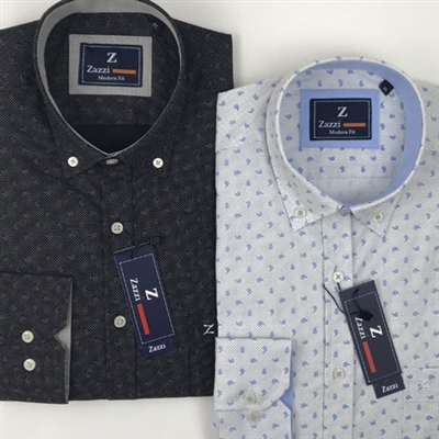 ZAZZI Patterned Casual Shirt With Contrasts