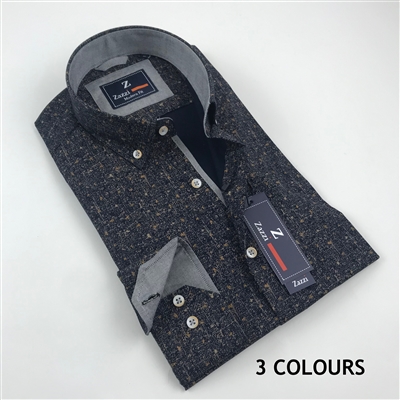 ZAZZI Casual Shirt With Contrasts