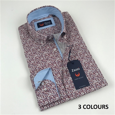 ZAZZI Casual Shirt With Contrasts