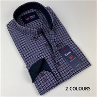 ZAZZI Long Sleeve Casual Shirt With Contrasts