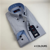 ZAZZI Long Sleeve Casual Shirt With Contrasts