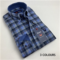 ZAZZI Long Sleeve Casual Shirt With Contrasts