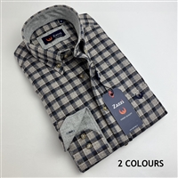 ZAZZI Long Sleeve Casual Shirt With Contrasts