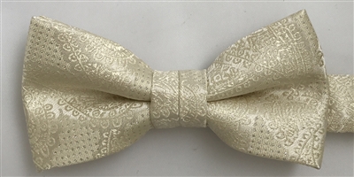 1700 Ecru Paisley Wedding Boy's Bow