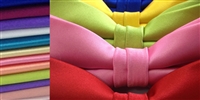 B1764 satin bow in a variety of solid colours