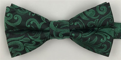 1998 Charcoal Floral Wedding Boy's Bow