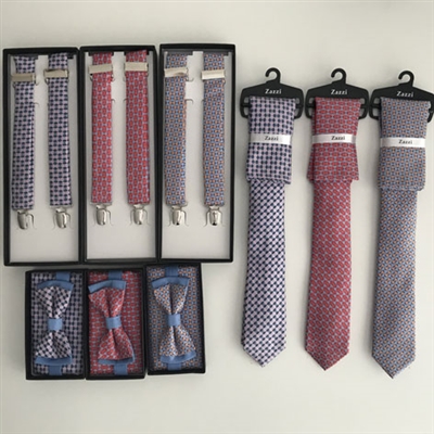 Matching Items: Bow & Pocket Square set, Braces, Tie, Ties & Pocket Square Set