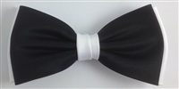 936 Regular black on white bow