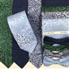 B1998 Blues & Green ZAZZI Floral Wedding Tie, Bow, Pocket Square & Face Mask