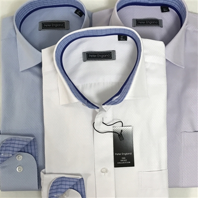 PE4447 Peter England Tone On Tone Plain Formal Shirt