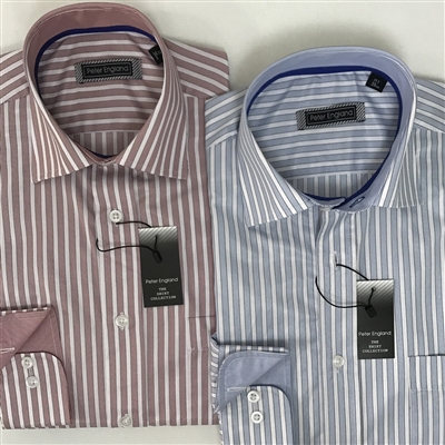 PE5457 Peter England Striped Formal Shirt