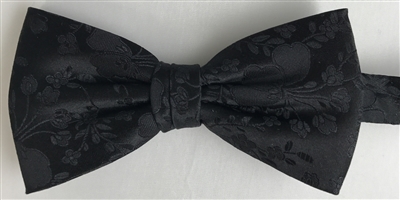 Silk black tone on tone bow