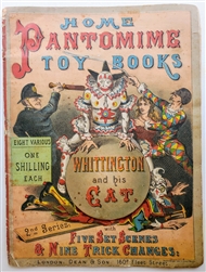 Dean & Son Home Pantomime Toy Books with Five Set Scenes & Nine Trick Changes: Whittington and His Cat - Original dean 1879 softcover in very good condition