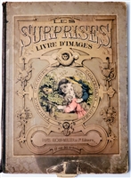 Antique Movable dissolving scenes book Les Surprises Livre Dâ€™images by Guerin Muller  1860's