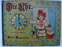 Antique Movable Book Meggendorfer Die Uhr