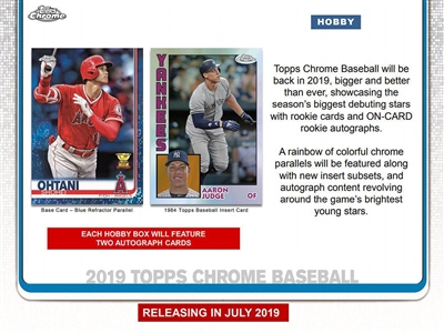 PAP 2019 Topps Chrome Baseball HOBBY #5