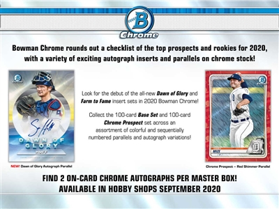 Dead Pack 2020 Bowman Chrome Hobby Baseball