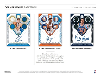 2018-19 Cornerstones BK Case Break #1 (1 team) SUPER SALE