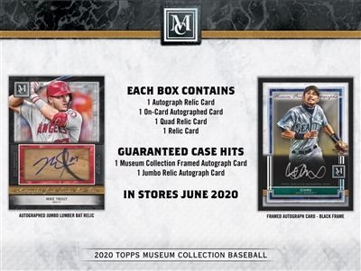 2020 Topps Musseum 6 Box Half Case Break #4 (1 team) Last 4 DPP