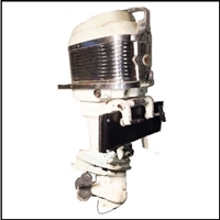 Classic mid-century 50 HP outboard motor