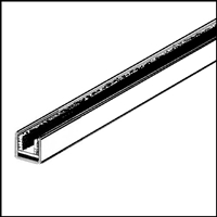 (2) 48" lengths of polished stainless steel sliding window channel