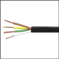 Black PVC baot trailer cable with BROWN - GREEN - YELLOW - WHITE 14-gauge conductors