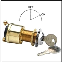 ignition switch with "OFF - RUN" positions for boats with separate starter button