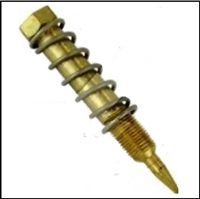 Slow-speed mixture needle valve with spring for 1958-59 Evinrude - Johnson 4-cyl outboards