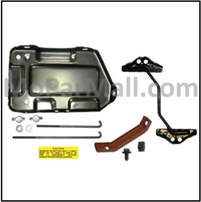 Battery Tray & Hold-Down Set for all 1967-69 Plymouth Barracuda; all 1967-99 Valiant and all 1967-69 Dodge Dart