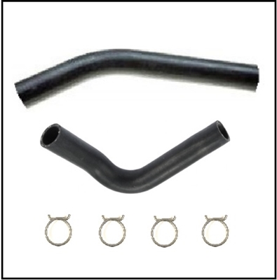 upper and lower radiator hoses for 1957-58 Dodge with 325 CID Hemi or polysphere engine and for all 1957 DeSoto FireSweep