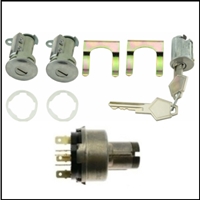 10-piece Ignition switch/tumbler and matched lock set for 1966-68 Plymouth Barracuda - Valiant and all 1966-68 Dodge Dart