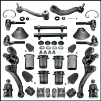 34-piece front-end linkage rebuild kit for 1965-66 Plymouth Fury; 1965-66 Dodge Monaco - Polara 880 and 1966-66 Chrysler with drum brakes