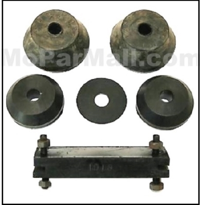 Front engine mount insulator, (2) rear upper insulators, (2) rear lower insulator and and (1) rear pad