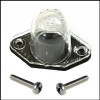 PN 2575077 tag light lens with gasket & screws for 1964-67 Plymouth Barracuda & 1965-66 Valiant