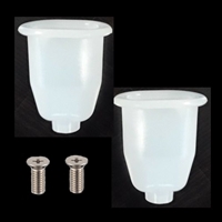 Set of (2) convertible top locating pin anti-rattle busings for 1963-69 A-Body; 1964-70 B-Body; 1965-68 C-Body and 1967-68 Imperial