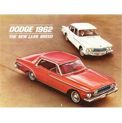Large 20-page showroom sales catalog and 1962 calendar featuring the 1962 Dodge Dart and Lancer
