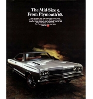 28-page showroom sales brochure for all 1968 Plymouth Belvedere - GTX - RoadRunner - Satellite