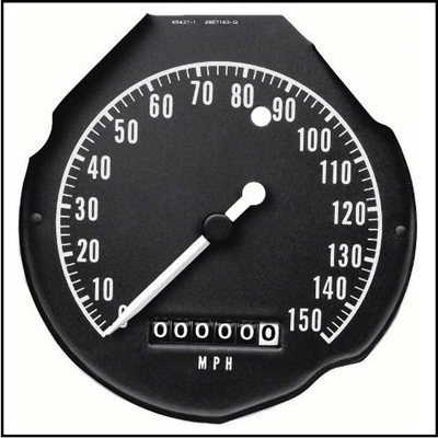 PN 2857163 150 MPH speedometer for 1968-70 Dodge Charger - Coronet R/T - SuperBee and Plymouth GTX - RoadRunner - Satellite with Rallye dash