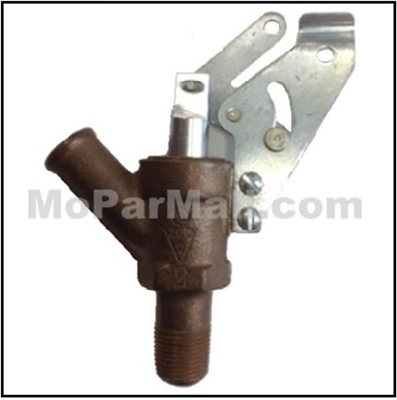 Engine-mounted cable operated heater water valve for 1941-52 Plymouth - Dodge - DeSoto - Chrysler