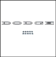Chrome "DODGE" letters with retaining nuts for the hood of all 1966 Dart 170 - 270 - GT