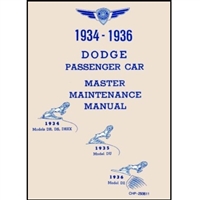 Shop/service manual for 1934-36 Dodge DR - DRXX - DS - DU - D2