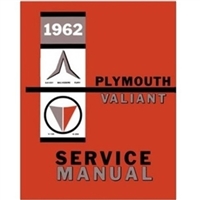 Factory shop manual for all 1962 Plymouth Valiant - Savoy - Belvedere - Fury - Sport Fury