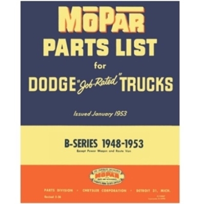 Factory Parts Manual for 1948-1953 Dodge Truck