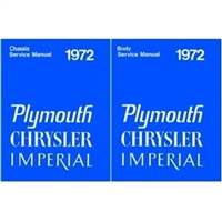 Factory Body/Chassis Shop - Service Manual Set for 1972 Plymouth - Chrysler - Imperial